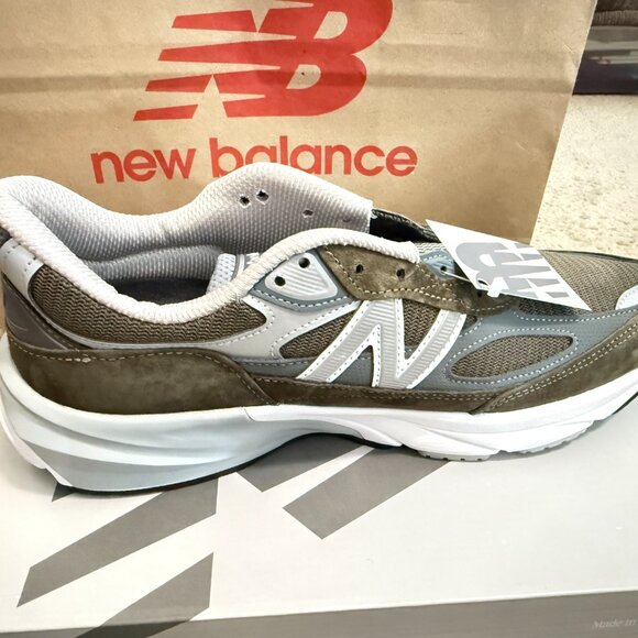 $399 Authentic NEW BALANCE U990OG6 Made in USA Men\'s Green Gray Trainers Sz.10.5 main image 9